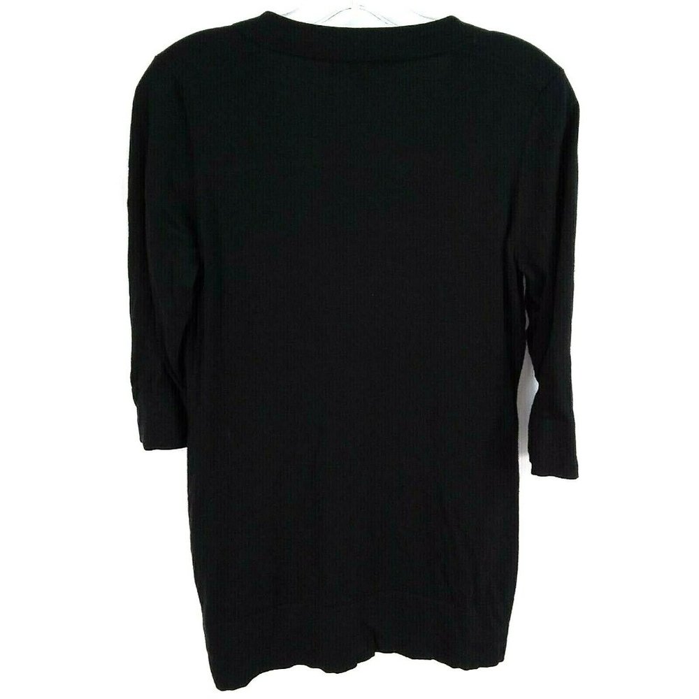Banana Republic Pet M Black Silk Cotton Cashmere - Picture 2 of 4